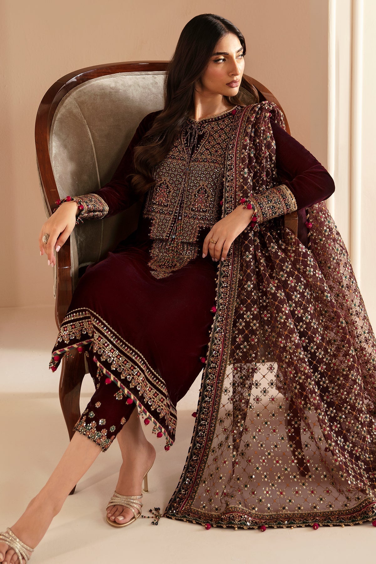 Jazmin | Velvet Edit 24 | Velvet Formal VF-2022 - Ladies Clothes - Maria Faisal