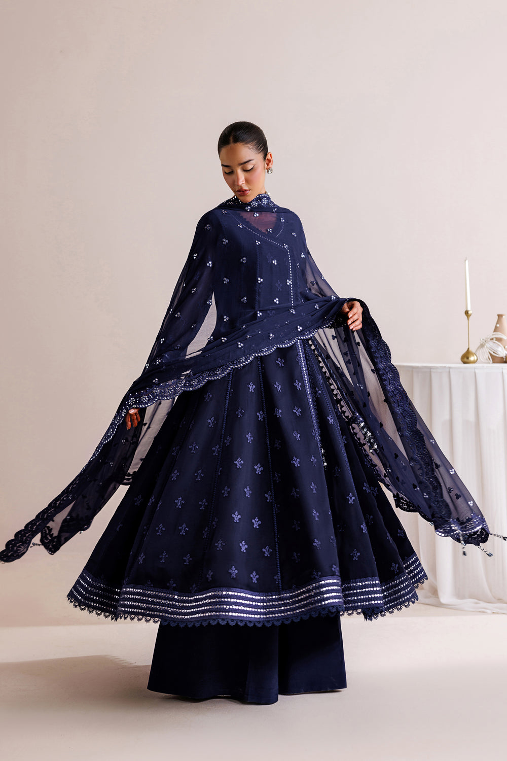 Farasha | Chiffon Threads 26 | Night Prism - Formal Dress - available at Maria Faisal in UK and USA.