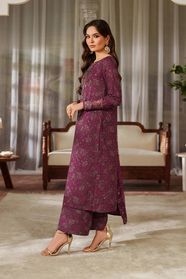 Iznik | Printed Formals | UE-538 - Formal Dress - available at Maria Faisal in UK and USA.