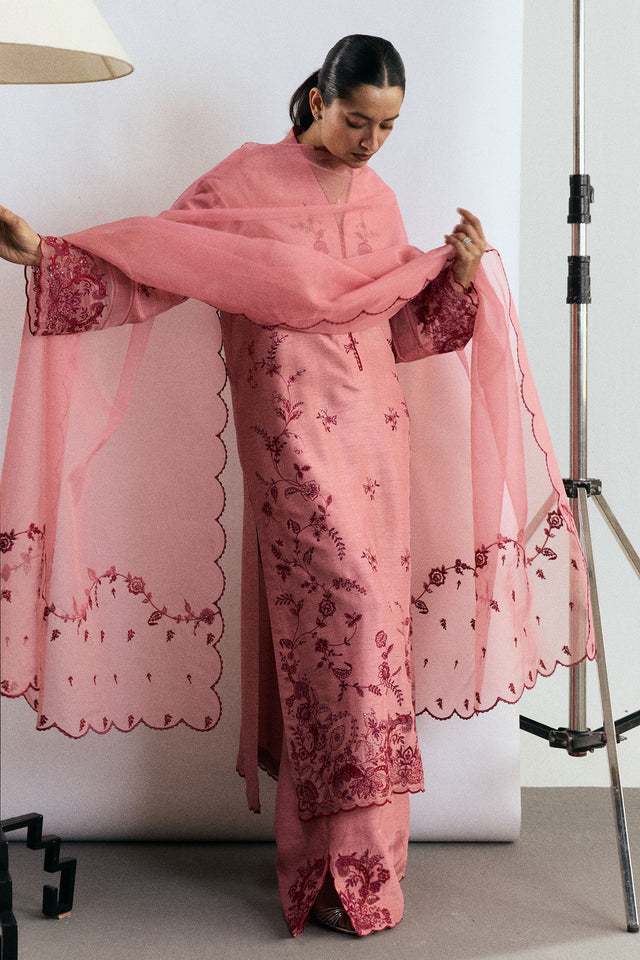 Zara Shahjahan | Festive 26 | Gulnaar - Luxury Dress - available at Maria Faisal in UK and USA.