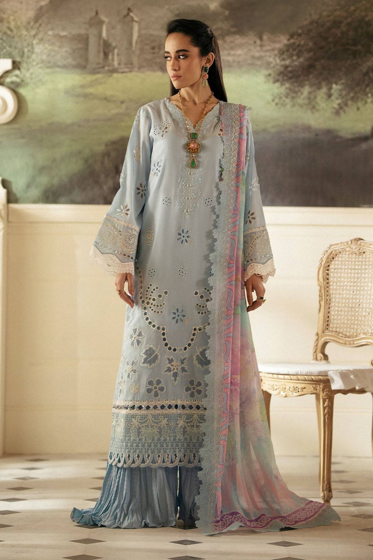 Nureh | Maya Lawn | NS-145 by Maria Faisal - Registered Vendor of : Nureh - type : Ladies Clothes - 100% original wedding dresses