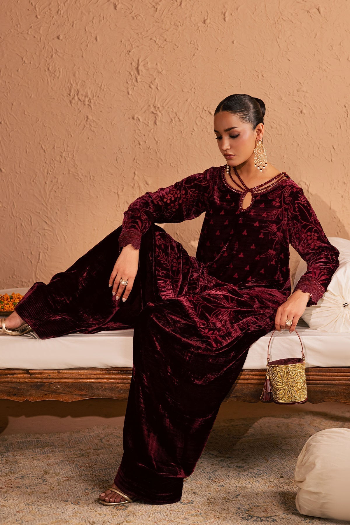 NU2-190 – authentic Pakistani dress from the Ballerina Winter 25 collection for women in the UK
