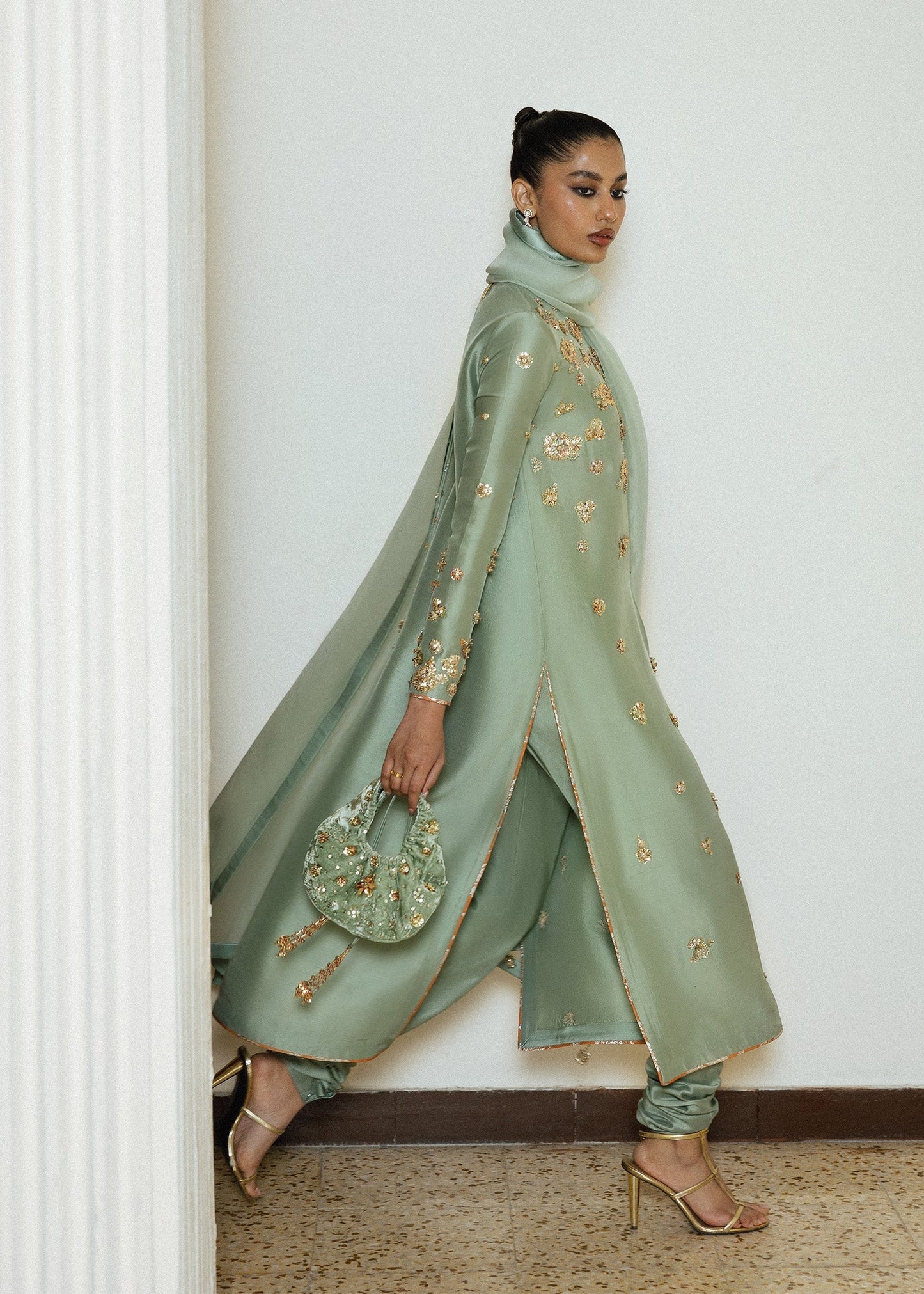 Hussain Rehar | Luxury Pret 26 | Lunar Luxe - Luxury Dress - available at Maria Faisal in UK and USA.