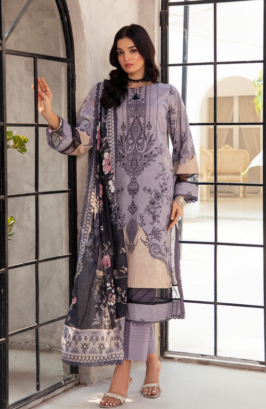 Alzohaib | Digital Printed Cambric | Colors Digital Cambric 3 Piece-CDC-2-25-06 - Ladies Clothes - Maria Faisal