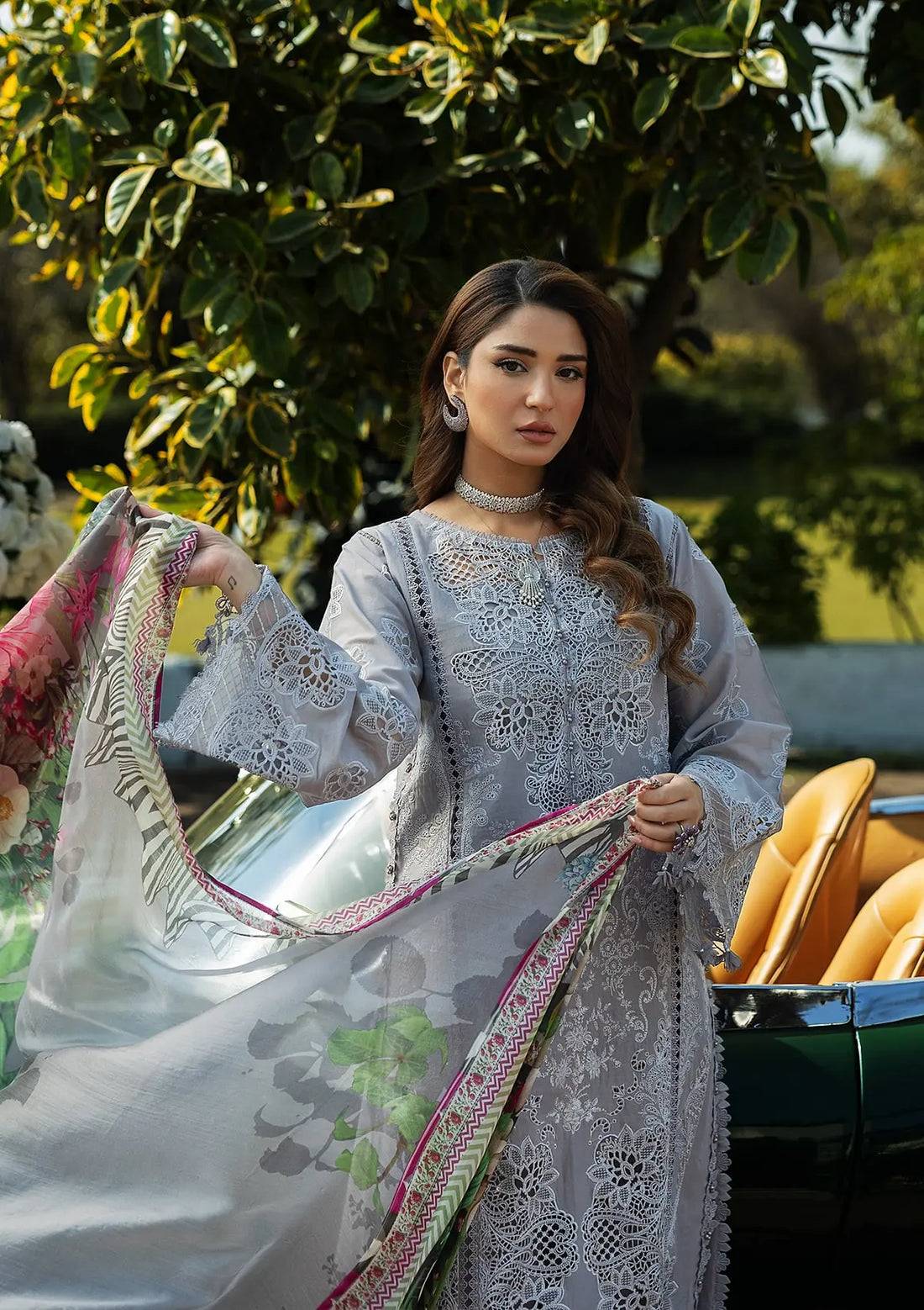 Kahf Premium | Luxury Lawn 25 | KLR-04 Lilia by Maria Faisal - Registered Vendor of : Kahf Premium - type : Ladies Clothes - 100% original wedding dresses