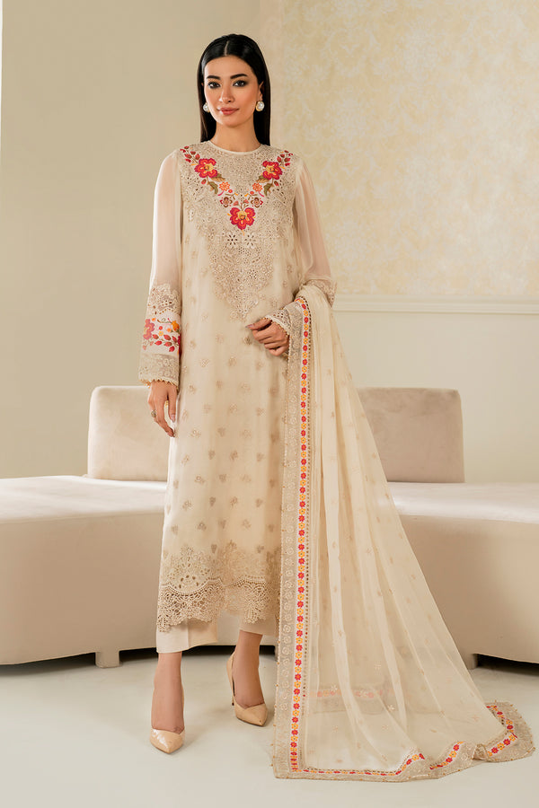 Baroque | Luxury Pret 25 | EMBROIDERED CHIFFON PR-1145 - Ladies Clothes - Maria Faisal