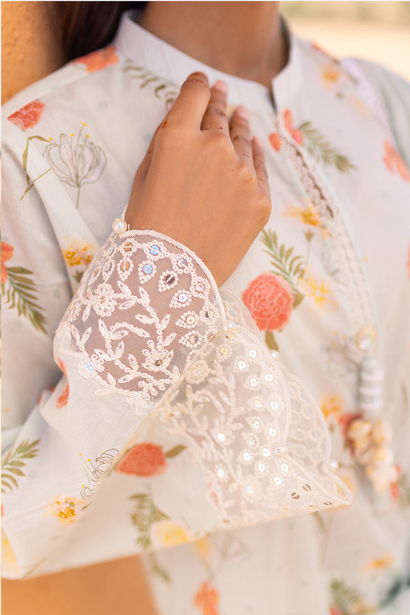 Cross Stitch | Eid Lawn 24 | AQUA GLAZE - Designer Dress with Intricate embroidery and embellishments. Shop elegent wedding dress at Maria Faisal.