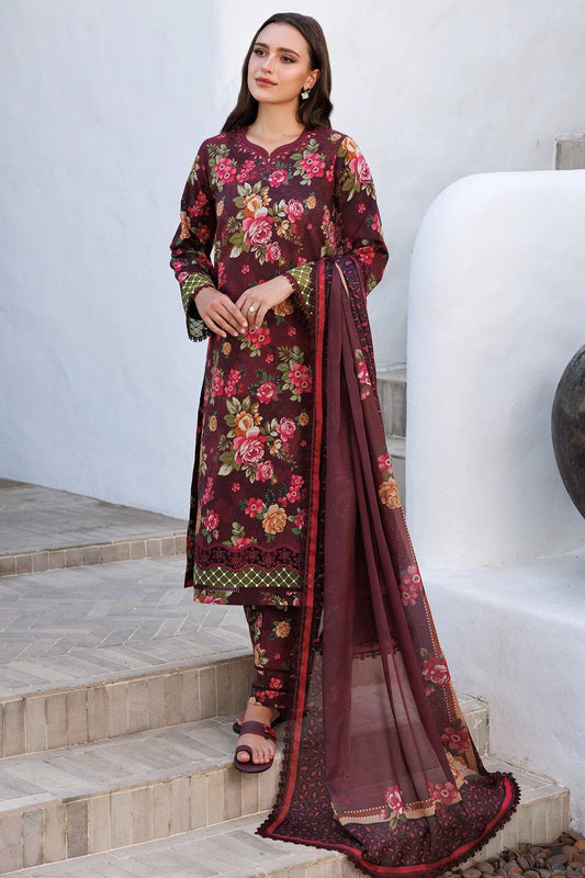 Farasha | Printed Essentials | Floral Berry by Maria Faisal - Registered Vendor of : Farasha - type : Ladies Clothes - 100% original wedding dresses