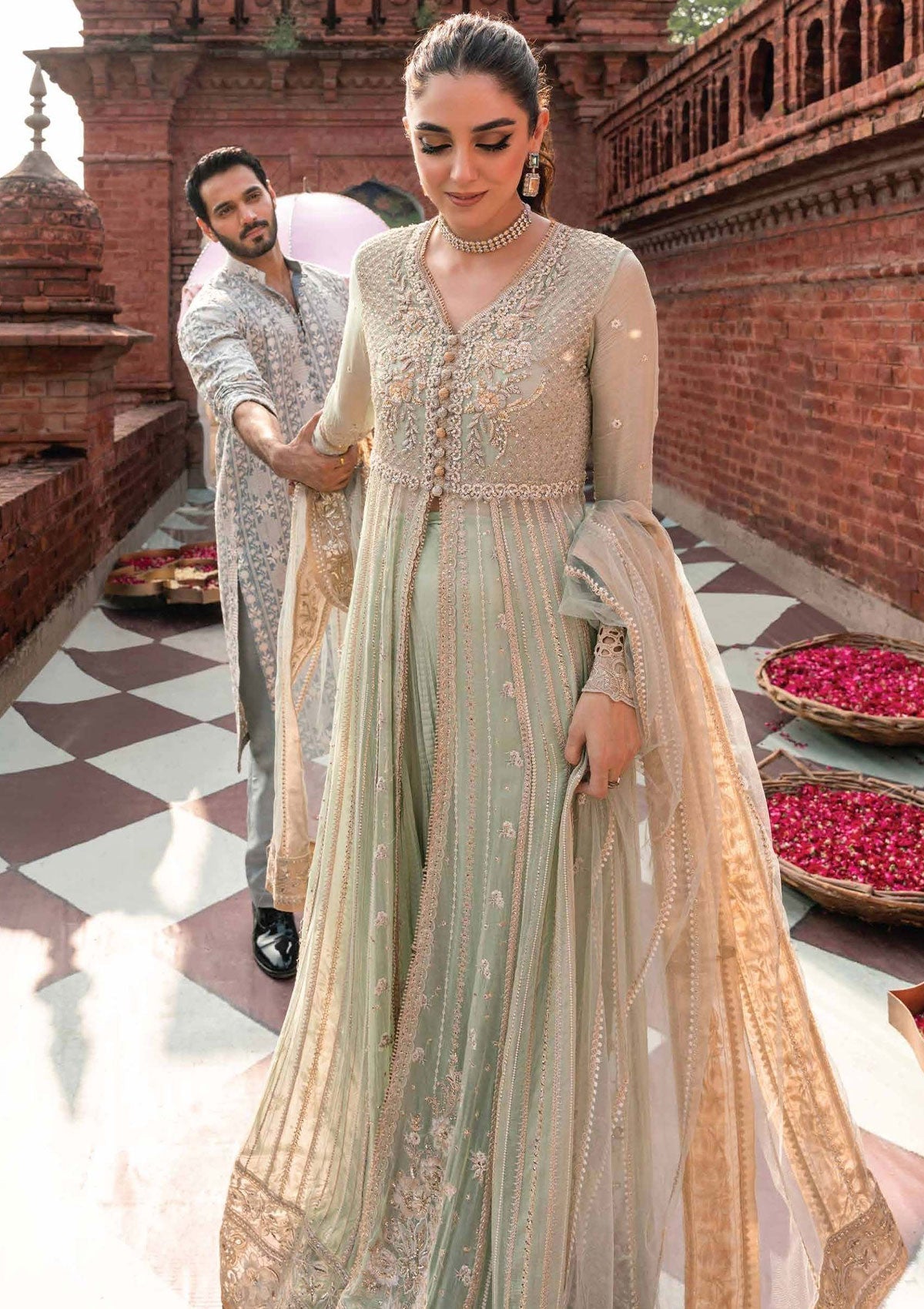 Mushq | Izhar Luxury Formals | Izhar - MCH#03 - Shahana - Formal Dress - available at Maria Faisal in UK and USA.