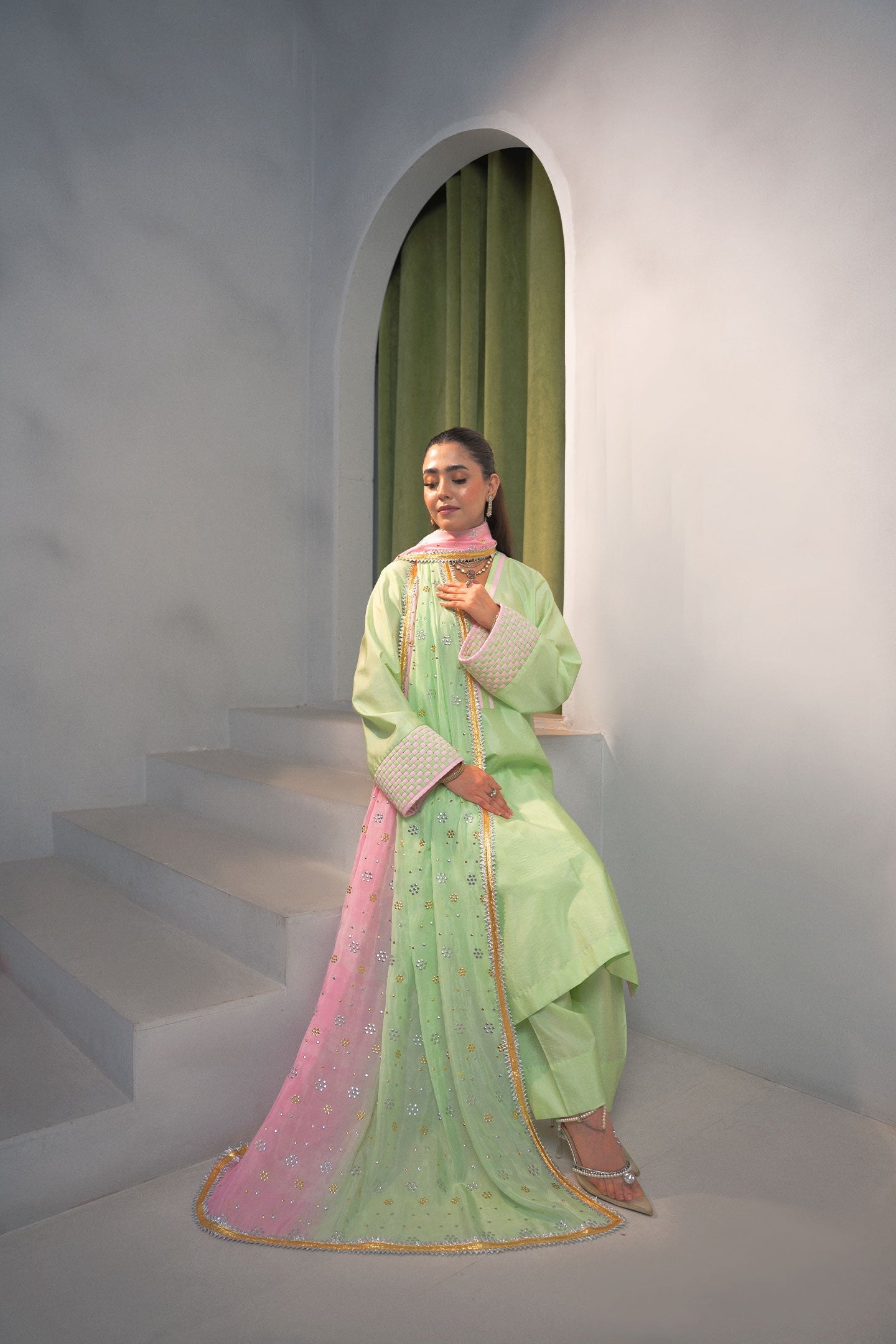 Fozia Khalid | Dilkash Festive Wear 25 | Alaya - Formal Dress - available at Maria Faisal in UK and USA.