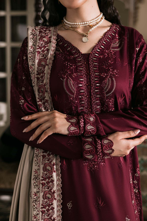 Nureh | Exclusive Winter 25 | NE-176 - Casual Dress - available at Maria Faisal in UK and USA.