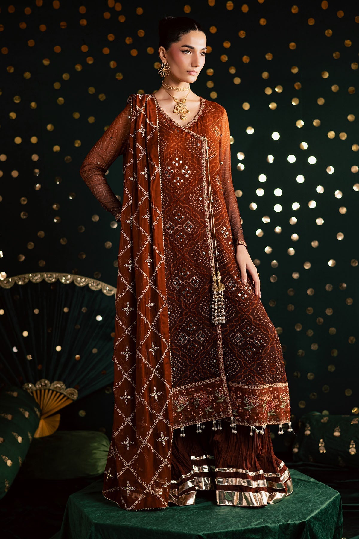 Nureh | Mukeshkari Formals | MK-19 - Formal Dress - available at Maria Faisal in UK and USA.