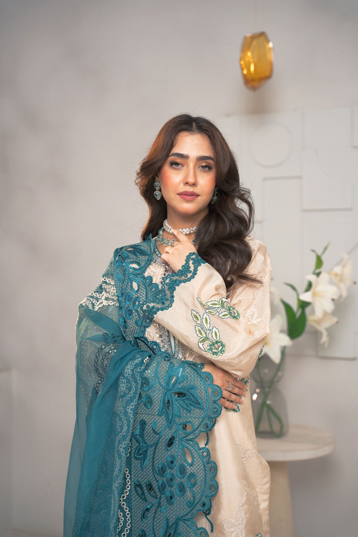 Fozia Khalid | Dilkash Festive Wear 25 | Rameen - Formal Dress - available at Maria Faisal in UK and USA.