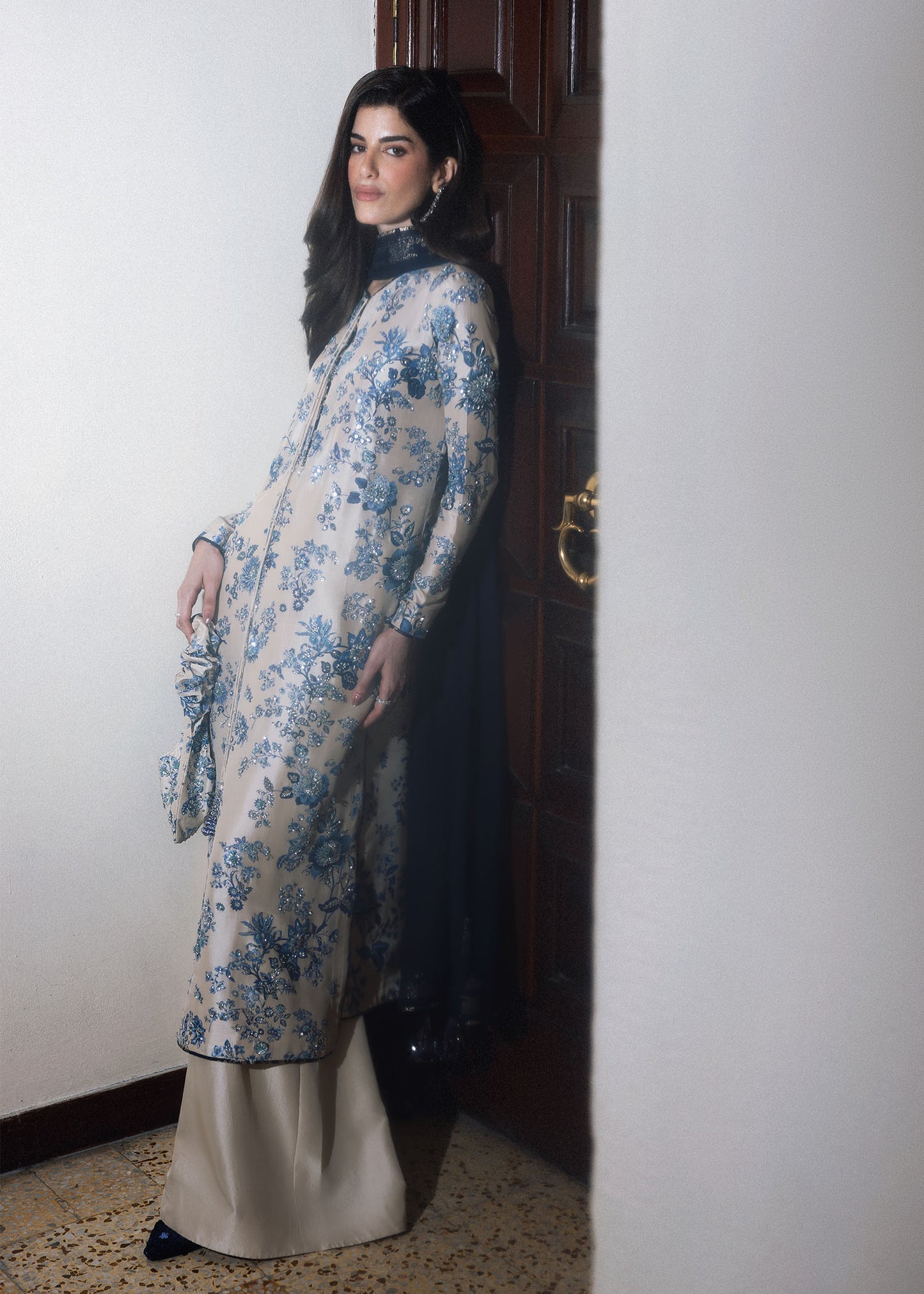 Hussain Rehar | Luxury Pret 26 | Azura Royale - Luxury Dress - available at Maria Faisal in UK and USA.