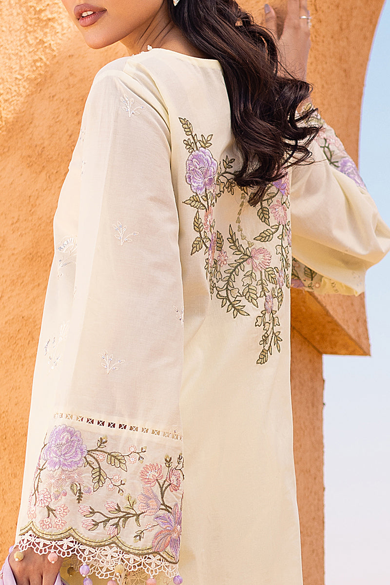 Cross Stitch | Eid Lawn 24 | SUBTLE CANARY - Designer Dress with Intricate embroidery and embellishments. Shop elegent wedding dress at Maria Faisal.