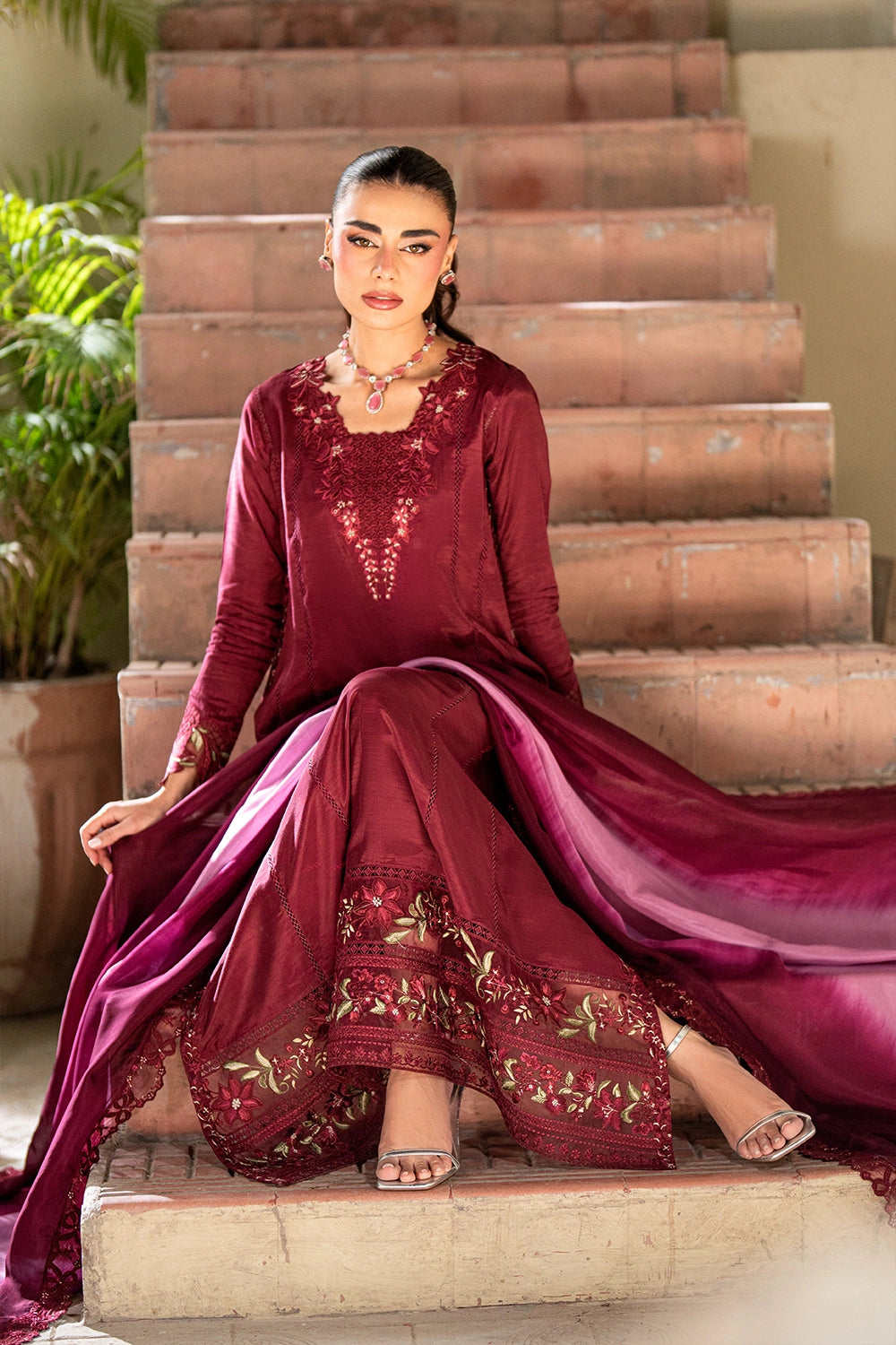 Azure | Vogue Formals | Viona - Formal Dress - available at Maria Faisal in UK and USA.