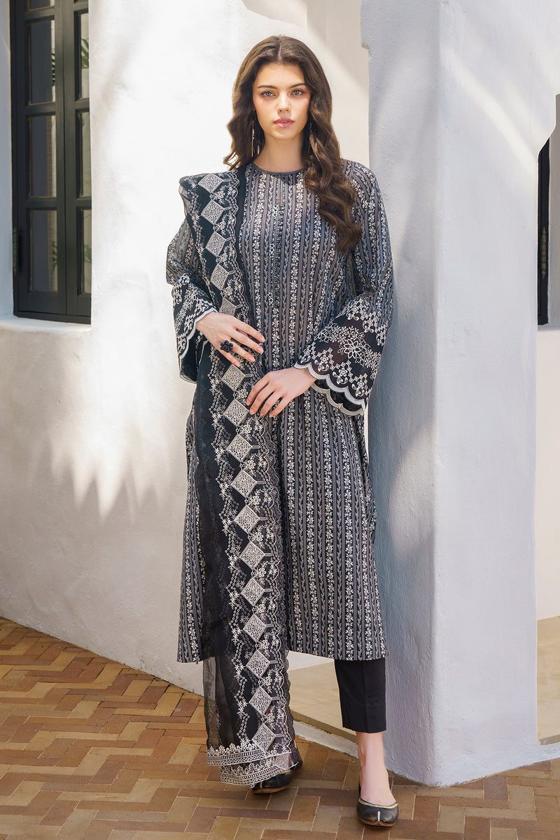 Baroque | Luxury Pret 24 | LAWN UF-573 - Designer Dress with Intricate embroidery and embellishments. Shop elegent wedding dress at Maria Faisal.