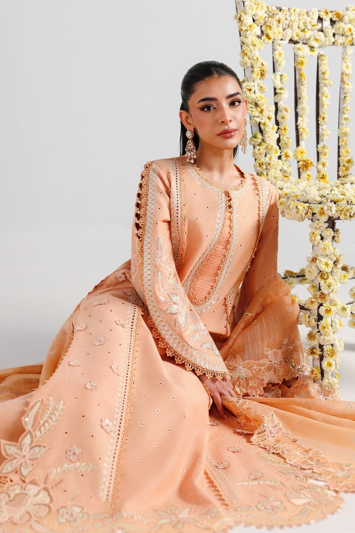 Akbar Aslam | Elan Luxury Lawn 26 | Ravina - Luxury Dress - available at Maria Faisal in UK and USA.