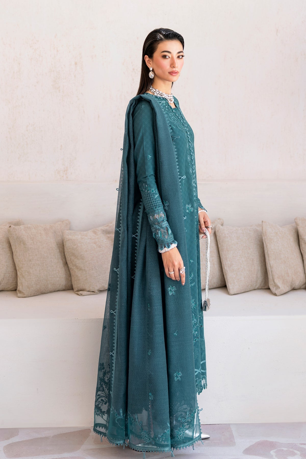 Qalamkar | Casual Pret 26 | PA-03 HARBOR - Dress - available at Maria Faisal in UK and USA.