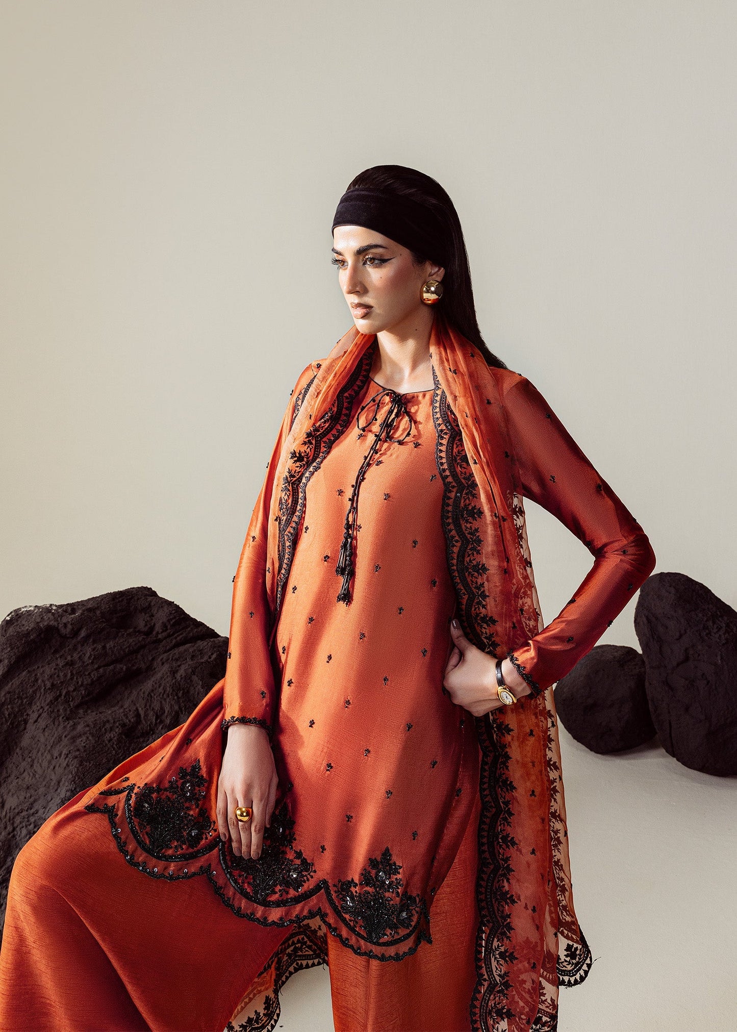 Mahum Asad | The Sirens | Amber - Formal Dress - available at Maria Faisal in UK and USA.