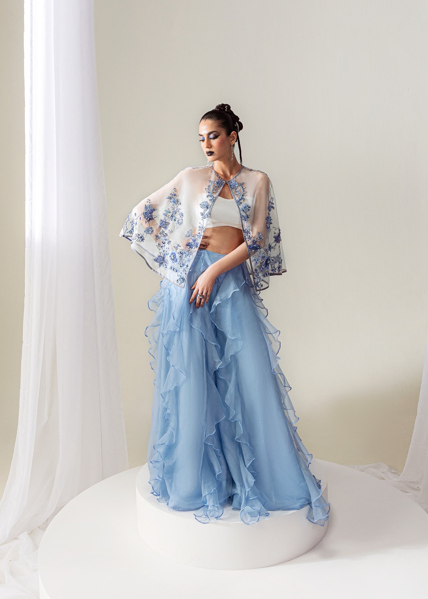 Mahum Asad | The Sirens | Sky Whispers - Formal Dress - available at Maria Faisal in UK and USA.