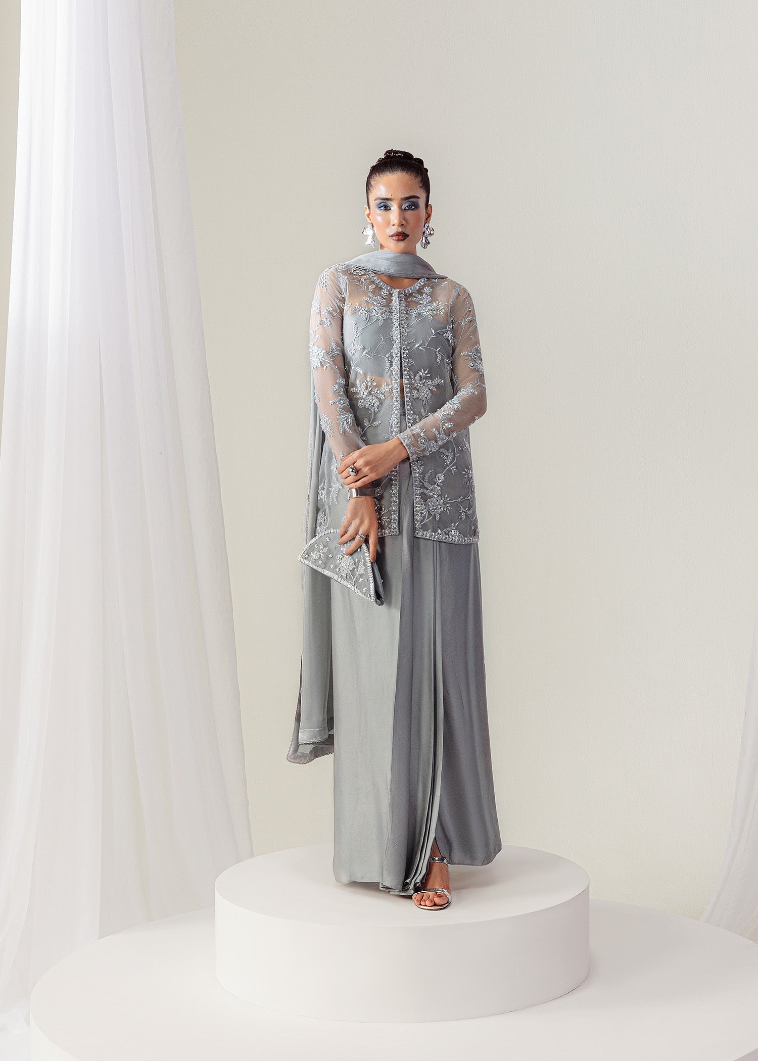 Mahum Asad | The Sirens | Moonlit - Formal Dress - available at Maria Faisal in UK and USA.