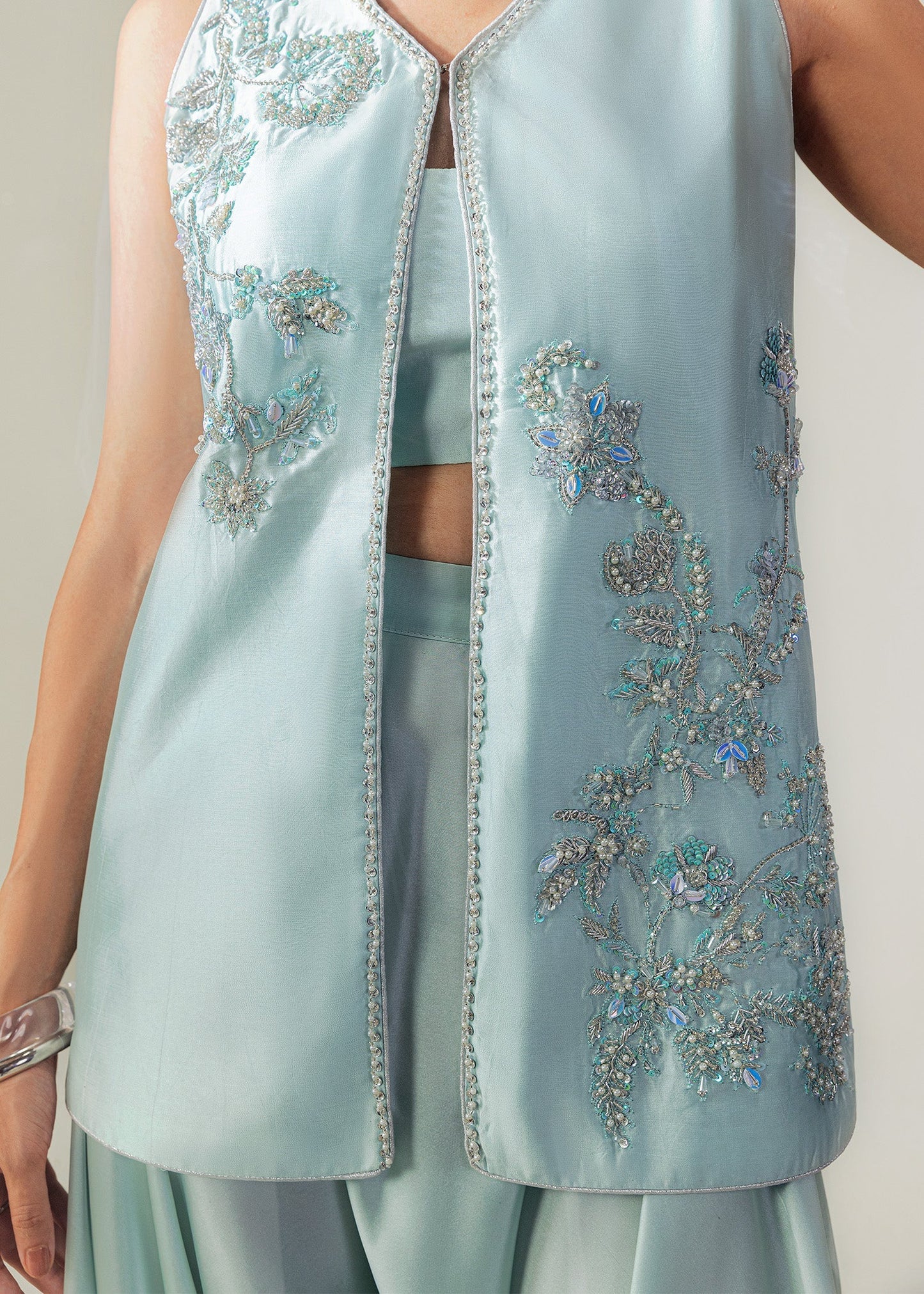 Mahum Asad | The Sirens | Silken Frost - Formal Dress - available at Maria Faisal in UK and USA.
