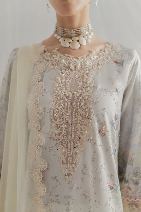 Qalamkar | Luxe Silk 25 | LK-02 ROISIN - Ladies Clothes - Maria Faisal