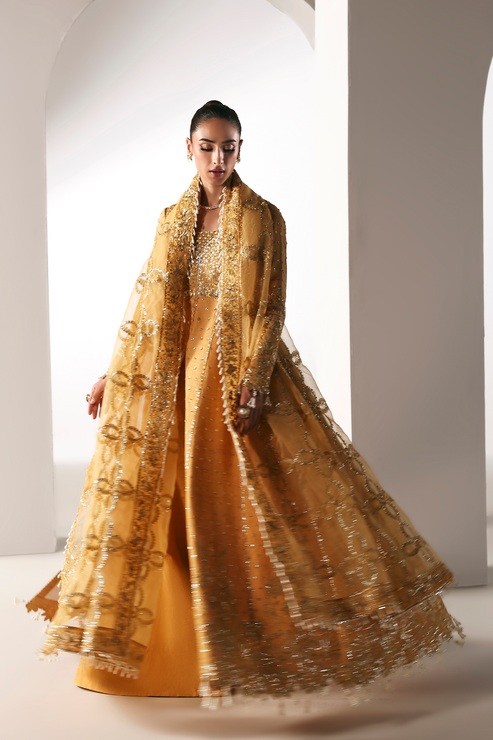 Emaan Adeel | Serein Luxe Silk | GOLDEN HOUR - Formal Dress - available at Maria Faisal in UK and USA.
