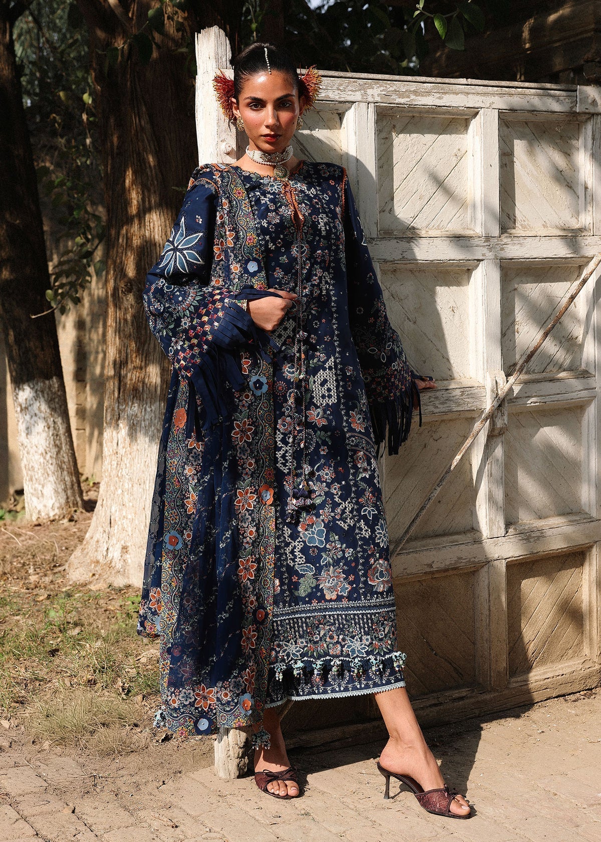 Hussain Rehar | Kalabagh Luxury Lawn 26 | Amalfi - Luxury Dress - available at Maria Faisal in UK and USA.