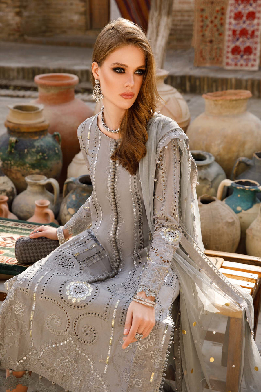 Maria B | Eid Lawn | D-2308-B - Luxury Dress - available at Maria Faisal in UK and USA.