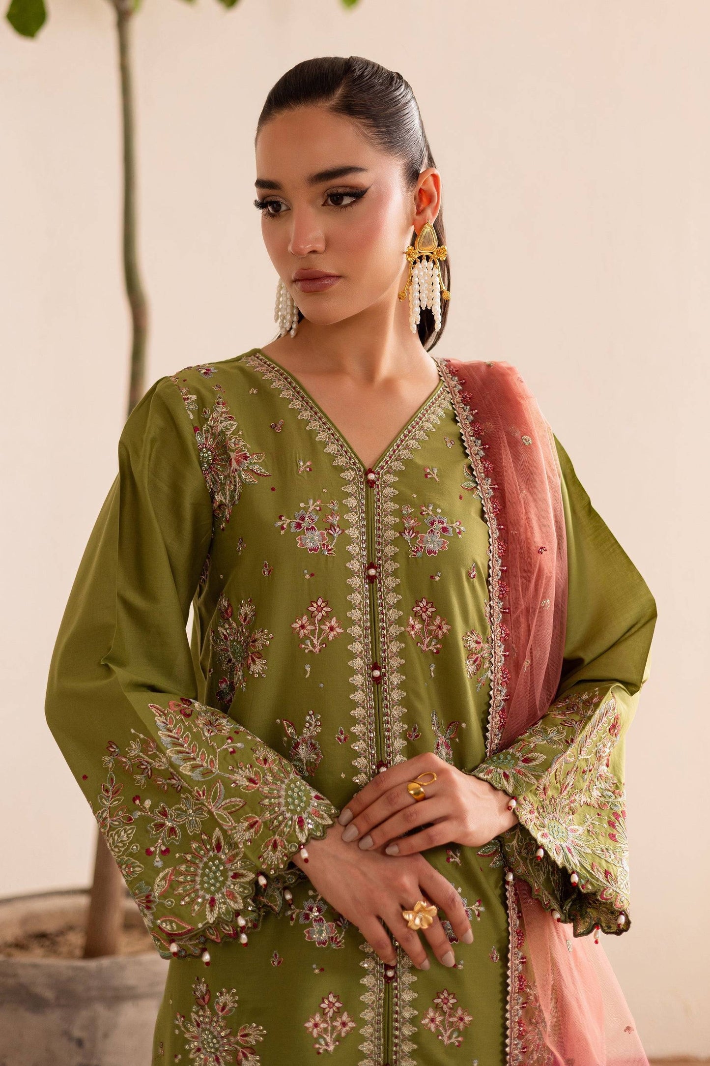 Batik | Nyra Embroidered Summer Solids | Slush by Maria Faisal - Registered Vendor of : Batik - type : Ladies Clothes - 100% original wedding dresses