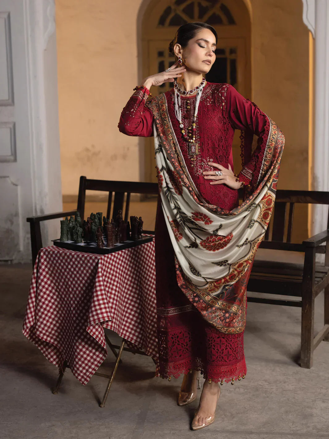 Faiza Faisal | Maya Luxury Lawn | Elif - Maria Faisal
