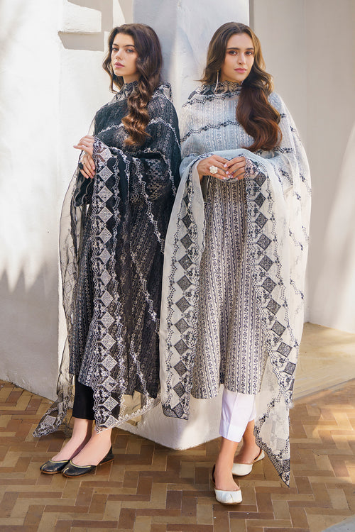 Baroque | Luxury Pret 24 | LAWN UF-573 - Designer Dress with Intricate embroidery and embellishments. Shop elegent wedding dress at Maria Faisal.