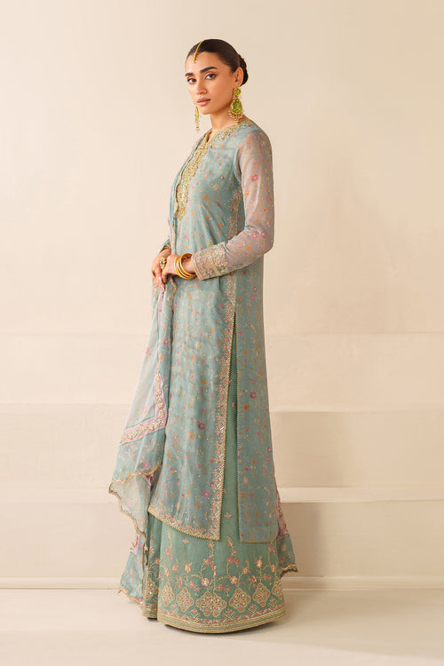 Baroque | Formals Collection | EMBROIDERED CHIFFON UF-4278 - Formal Dress - available at Maria Faisal in UK and USA.