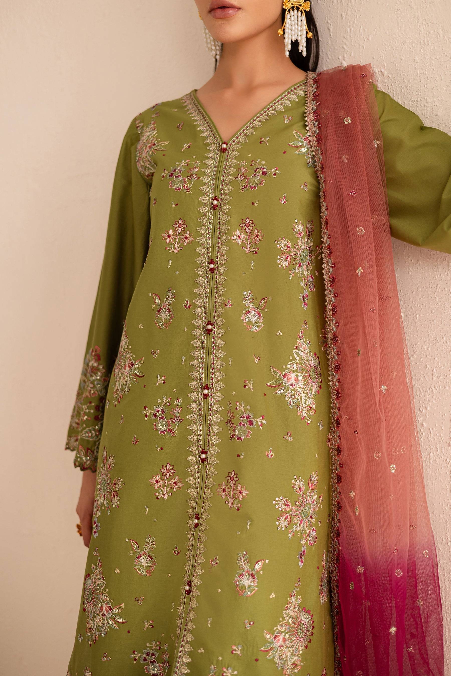 Batik | Nyra Embroidered Summer Solids | Slush by Maria Faisal - Registered Vendor of : Batik - type : Ladies Clothes - 100% original wedding dresses