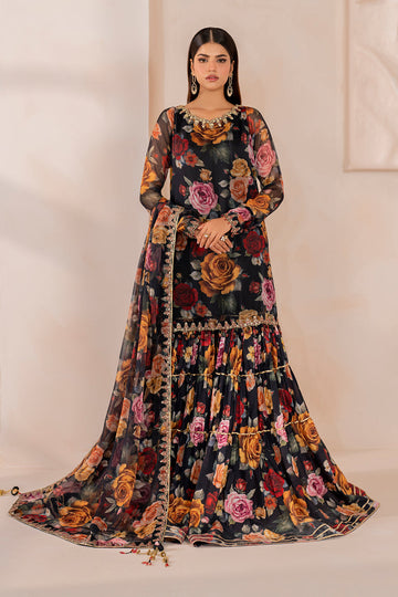 Baroque | Formal Collection | CHIFFON UF-707 - Designer Dress with Intricate embroidery and embellishments. Shop elegent wedding dress at Maria Faisal.