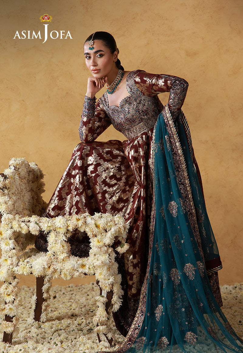 Asim Jofa | Wedding Festive Collection | AJULN-18 - Wedding Dress - available at Maria Faisal in UK and USA.