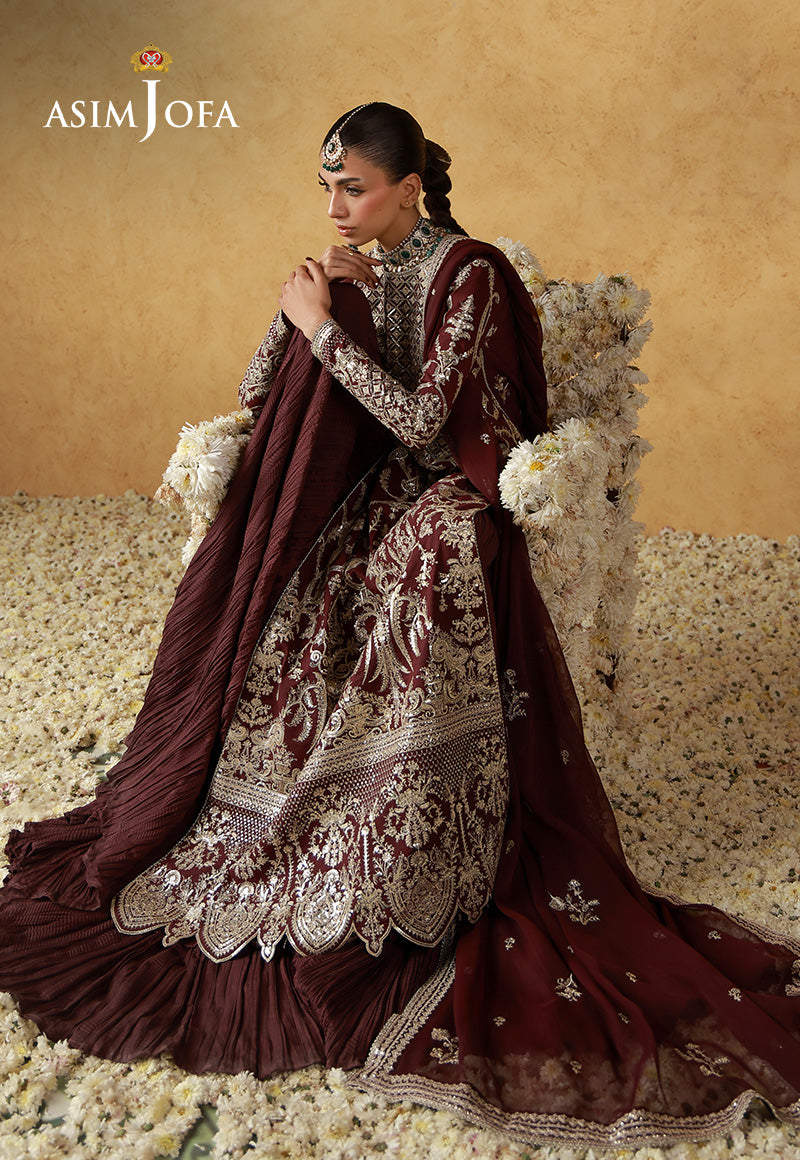 Asim Jofa | Wedding Festive Collection | AJULN-17 - Wedding Dress - available at Maria Faisal in UK and USA.
