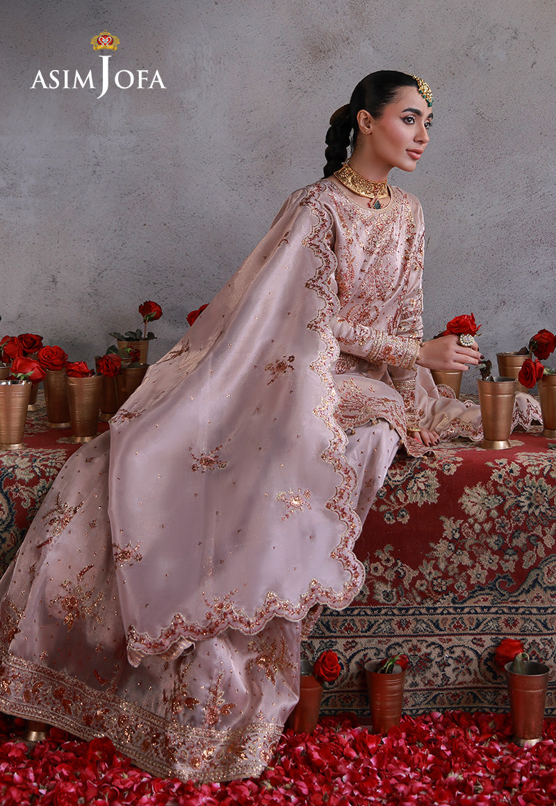 Asim Jofa | Wedding Festive Collection | AJULN-15 - Wedding Dress - available at Maria Faisal in UK and USA.