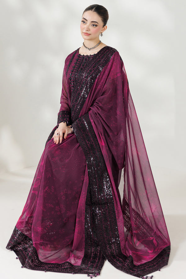 Farasha | Formals 26 | Violet Eclips - Formal Dress - available at Maria Faisal in UK and USA.