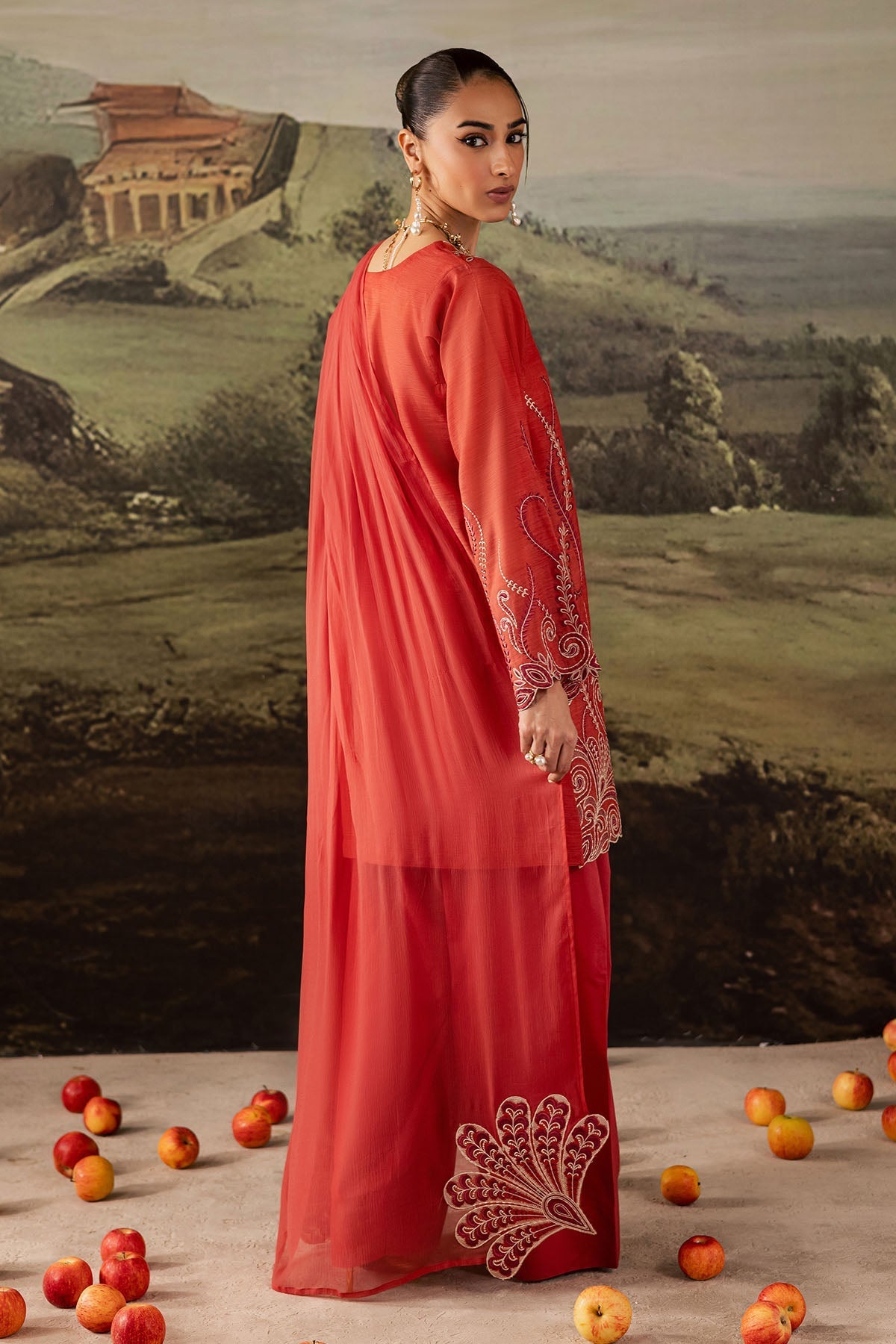 Nureh | Shades of Winter | NP-669 - Casual Dress - available at Maria Faisal in UK and USA.