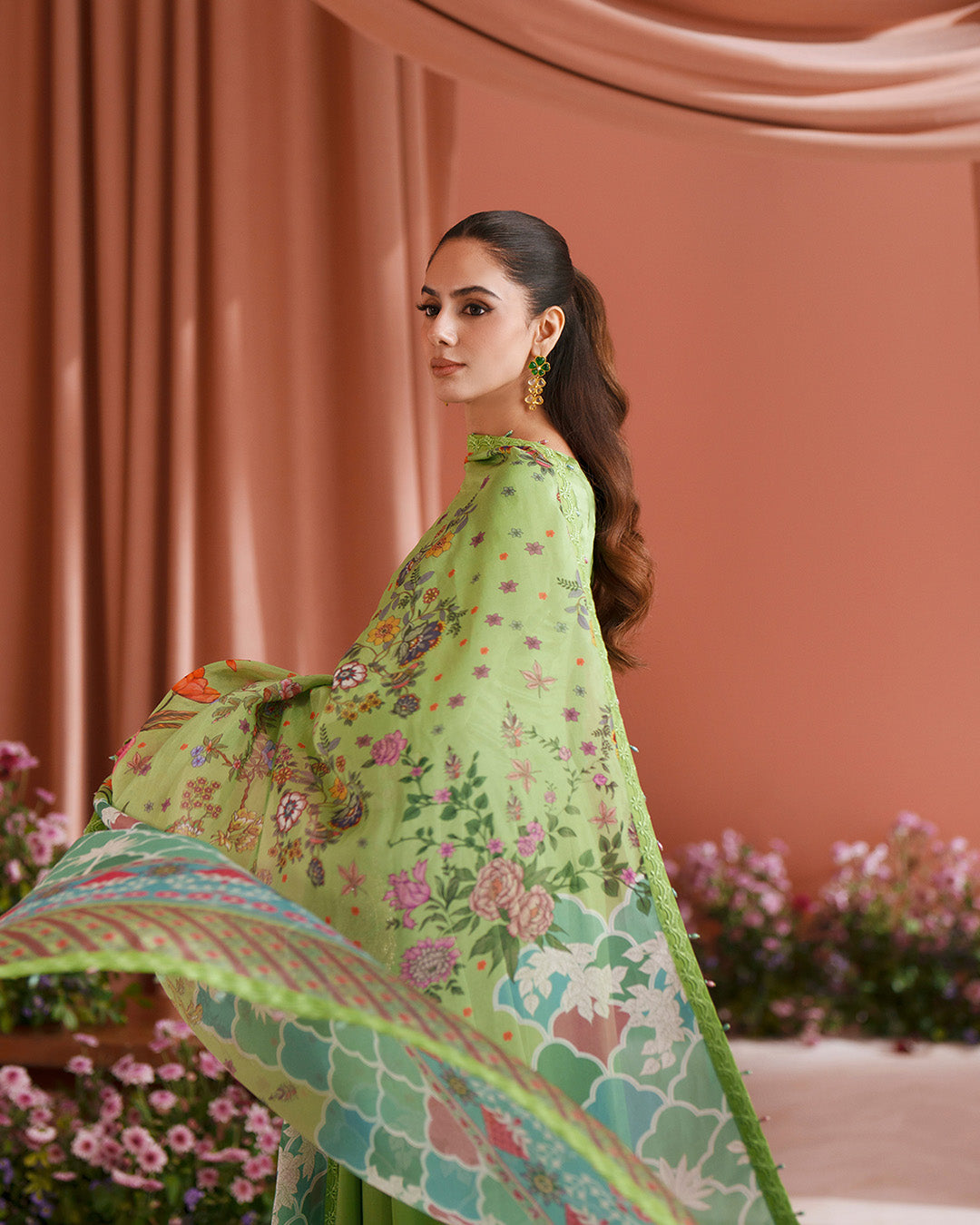 Faiza Saqlain | Roim Silk Edit | Gomana - Luxury Dress - available at Maria Faisal in UK and USA.