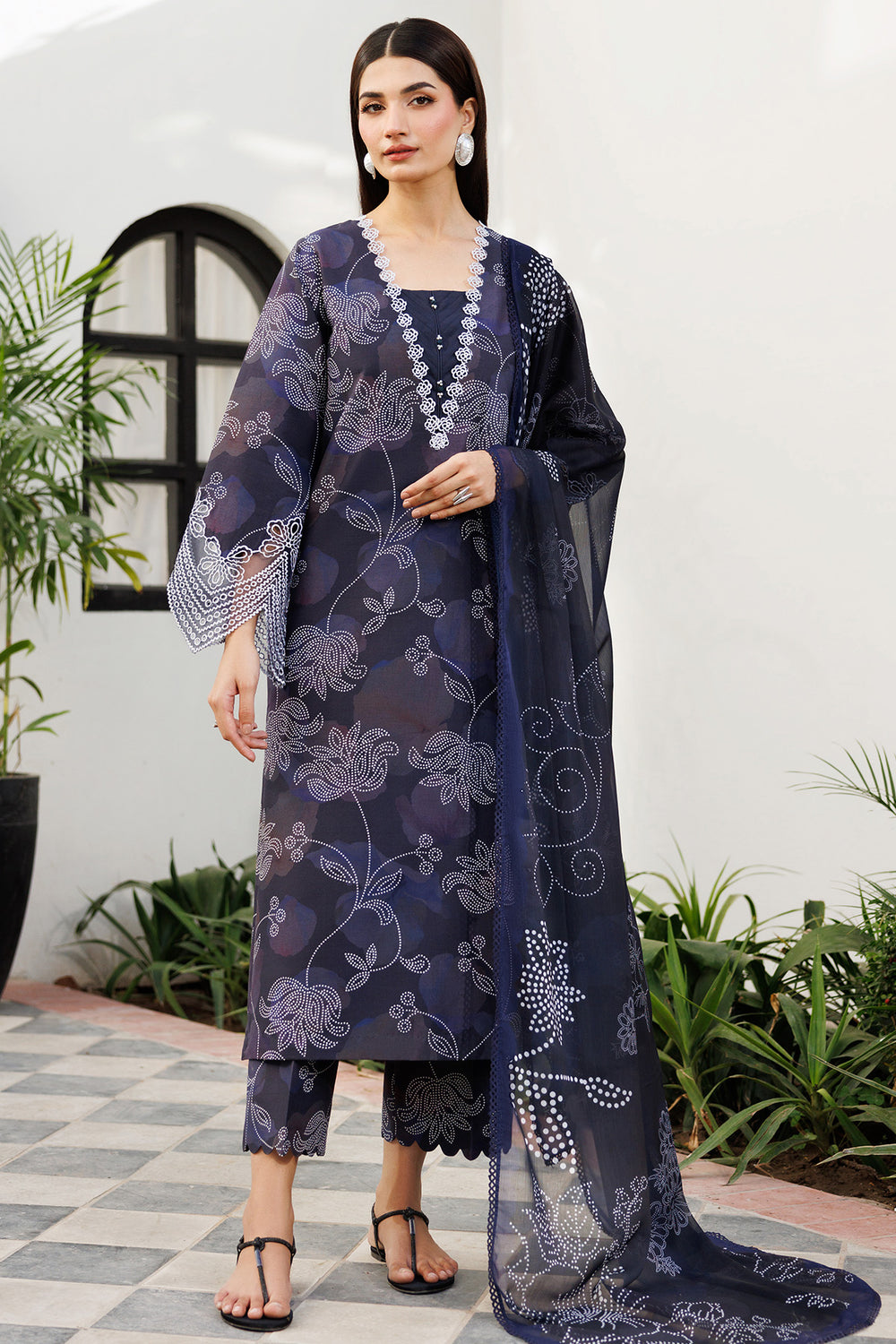 Farasha | Printed Essentials | Night Veil - Ladies Clothes - Maria Faisal