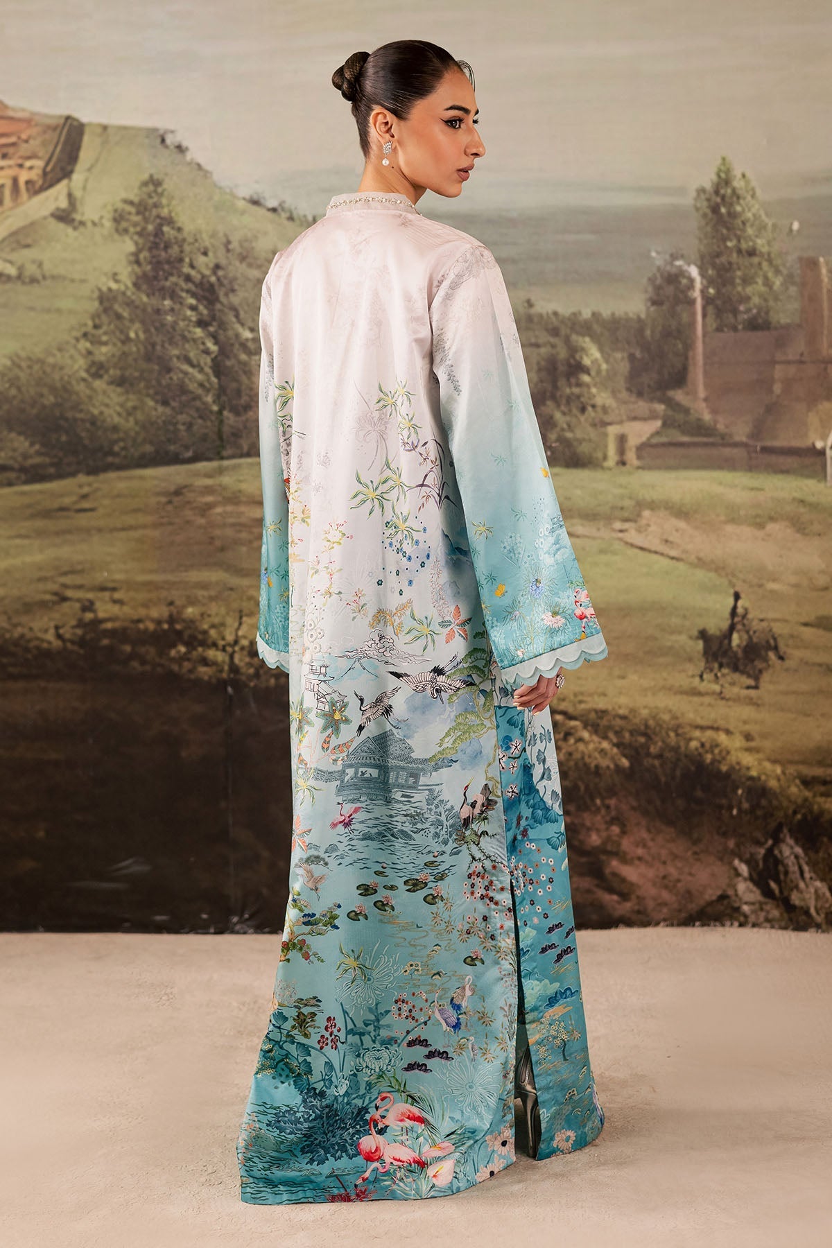 Nureh | Shades of Winter | NP-672 - Casual Dress - available at Maria Faisal in UK and USA.