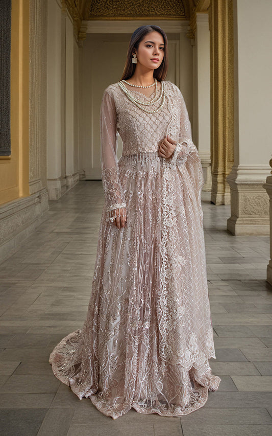 Threads and Motifs | Formal Dresses 25 | Net Cut Dana Bridal Blouse With Lehenga And Dupatta - Ladies Clothes - Maria Faisal