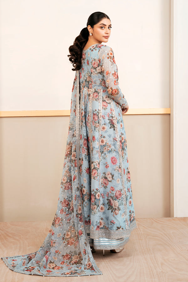 Baroque | Luxury Pret 25 | EMBELLISHED PRINTED CHIFFON PR-1058 - Ladies Clothes - Maria Faisal