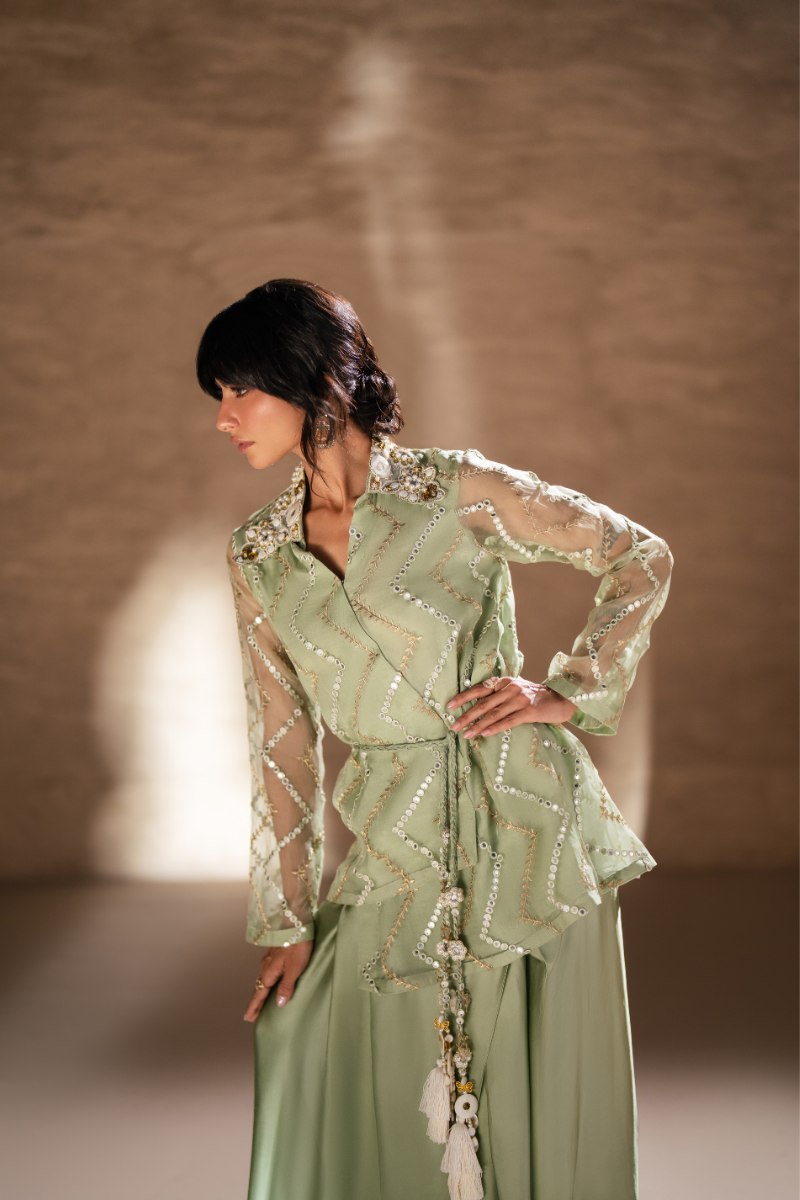 Sana Abbas | Zalea Formals | RENEEV - Formal Dress - available at Maria Faisal in UK and USA.