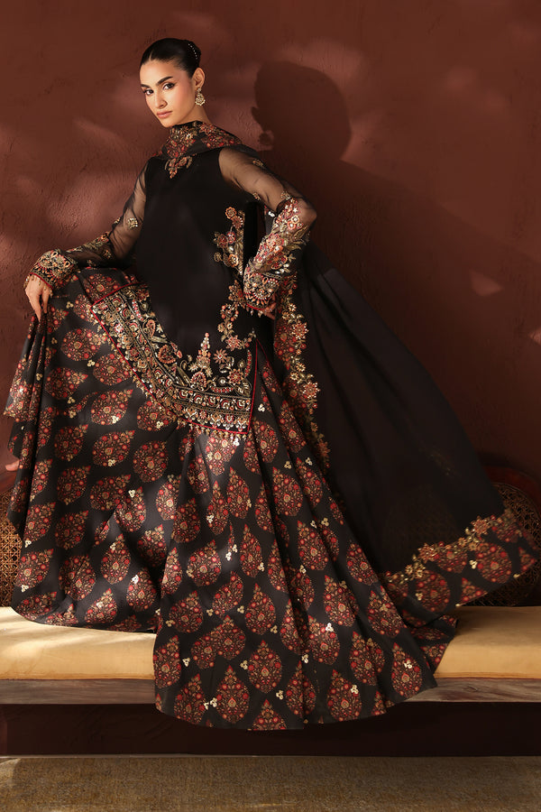 Baroque | Formals Collection | EMBROIDERED CHIFFON UF-4488 - Formal Dress - available at Maria Faisal in UK and USA.