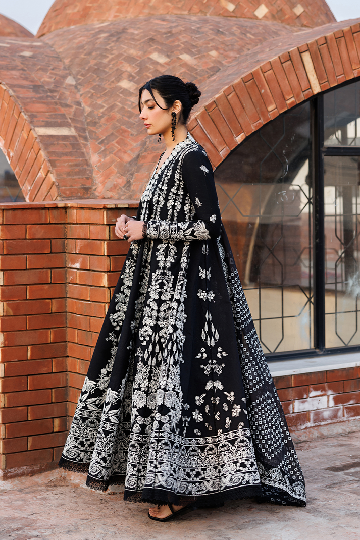 Emaan Adeel | Mirabelle Festive Luxury Lawn | MIDNIGHT BLISS - Luxury Dress - available at Maria Faisal in UK and USA.